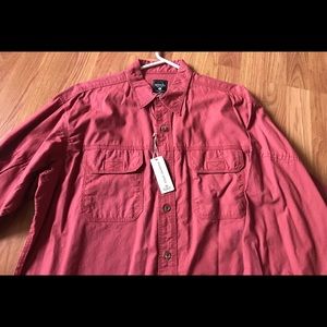 NEW RedHead Men Button Shirt Large Red Long Sleeve
